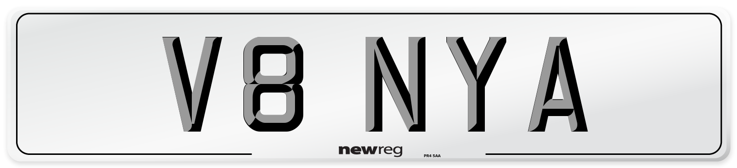 V8 NYA Number Plate from New Reg